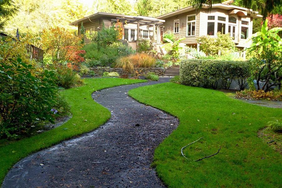 landscaped backyard