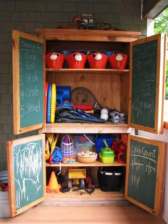 garden storage for children's toys