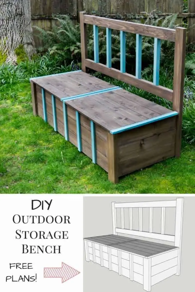 outdoor toy storage bench