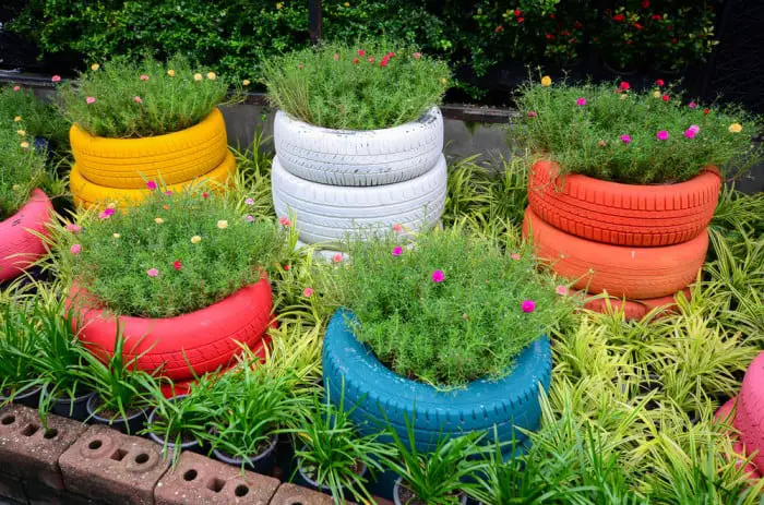 Tire Planter Ideas