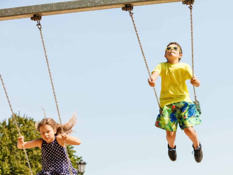 Kids in Swingset